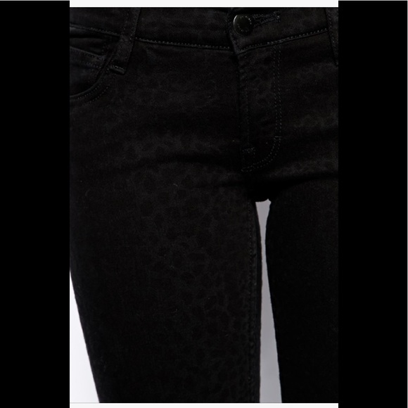 FC, black jeans with black leopard print. Size 8. - Picture 2 of 9